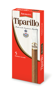 A pack of five Aromatic flavor tipped Tiparillo cigars.